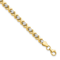 Load image into Gallery viewer, 10K Yellow Gold with Rhodium D/C Bracelet
