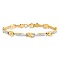 Load image into Gallery viewer, 10K w/Rhodium D/C Bracelet
