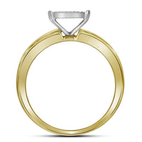 Load image into Gallery viewer, 10kt Yellow Gold His Hers Round Diamond Square Matching Wedding Set 1/2 Cttw
