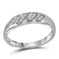 Load image into Gallery viewer, 10kt White Gold His Hers Marquise Diamond Solitaire Matching Wedding Set 1/4 Cttw
