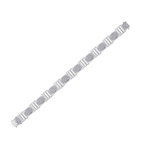 Load image into Gallery viewer, 10kt White Gold Mens Round Diamond Link Bracelet 2 Cttw
