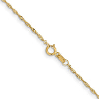 Load image into Gallery viewer, 14K 1mm Singapore with Spring Ring Clasp Chain
