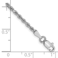 Load image into Gallery viewer, 14K White Gold 2mm Diamond-Cut Rope Chain
