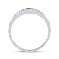 Load image into Gallery viewer, Sterling Silver Womens Baguette Diamond Wedding Anniversary Band Ring 1/6 Cttw
