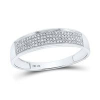 Load image into Gallery viewer, 10kt White Gold His Hers Round Diamond Cluster Matching Wedding Set 1/2 Cttw
