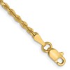 14K 2mm Diamond-Cut Rope Chain