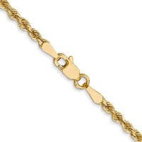 Load image into Gallery viewer, 14K 2.5mm Diamond-Cut Lightweight Rope Chain
