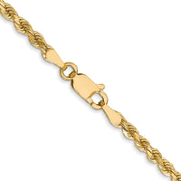 Load image into Gallery viewer, 14K 2.75mm Diamond-Cut Lightweight Rope Chain
