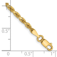 Load image into Gallery viewer, 14K 2.75mm Diamond-Cut Lightweight Rope Chain
