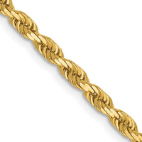 Load image into Gallery viewer, 14K 2.75mm Diamond-Cut Lightweight Rope Chain
