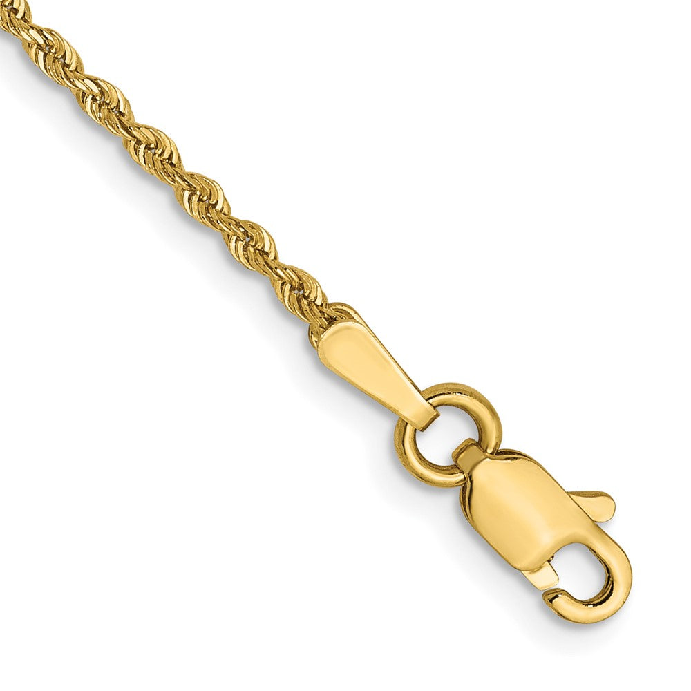 14K 1.3mm Diamond-Cut Rope Chain
