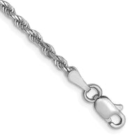 Load image into Gallery viewer, 14K White Gold 2.5mm Diamond-Cut Rope Chain
