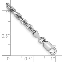 Load image into Gallery viewer, 14K White Gold 3mm Diamond- cut Rope Chain
