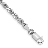 Load image into Gallery viewer, 14K White Gold 3mm Diamond- cut Rope Chain

