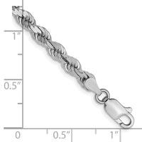 Load image into Gallery viewer, 14K White Gold 4mm Diamond-Cut Rope Chain
