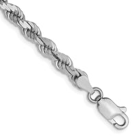 Load image into Gallery viewer, 14K White Gold 4mm Diamond-Cut Rope Chain
