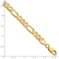 Load image into Gallery viewer, 14K 7mm Flat Figaro Chain
