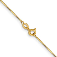 Load image into Gallery viewer, 14K .8mm Box with Spring Ring Clasp Chain
