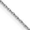 14K White Gold .8mm Loose Rope Chain