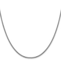 Load image into Gallery viewer, 14K White Gold 2.4mm Semi-Solid D/C Round Box Chain

