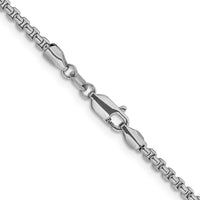 Load image into Gallery viewer, 14K White Gold 2.4mm Semi-Solid D/C Round Box Chain

