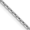 14K White Gold 1.40mm D/C Oval Link Chain
