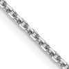 14K White Gold 1.25mm D/C Cable Chain