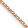 14K Rose Gold 1mm D/C Open Franco Chain