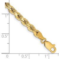 Load image into Gallery viewer, 14K 4.25mm Diamond-Cut Rope Chain
