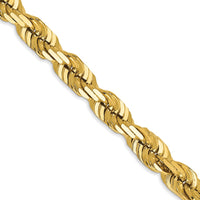 Load image into Gallery viewer, 14K 5.5mm Diamond-Cut Rope Chain
