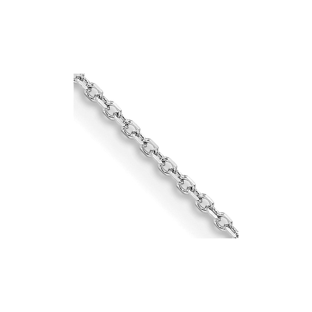 14K White Gold 1.05mm D/C Cable Chain