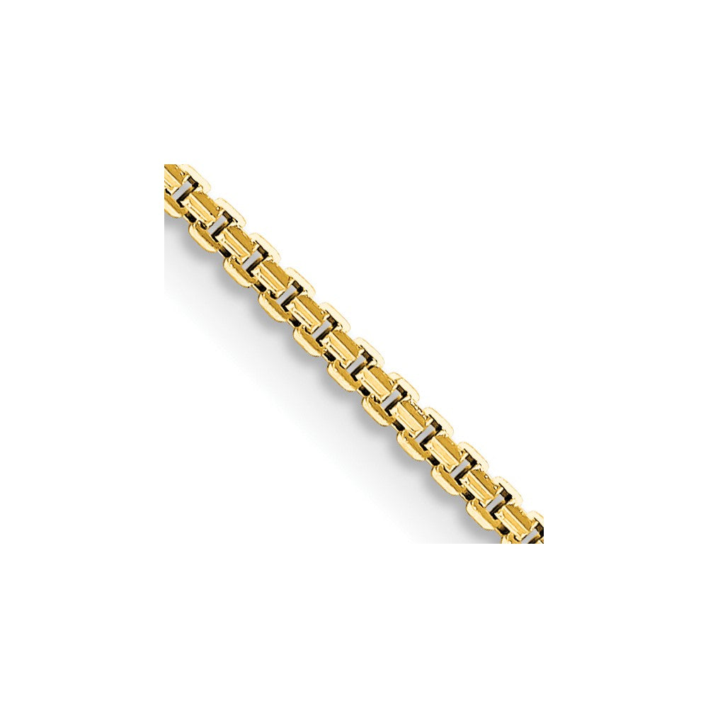 14K 1.2mm Concave Box Chain