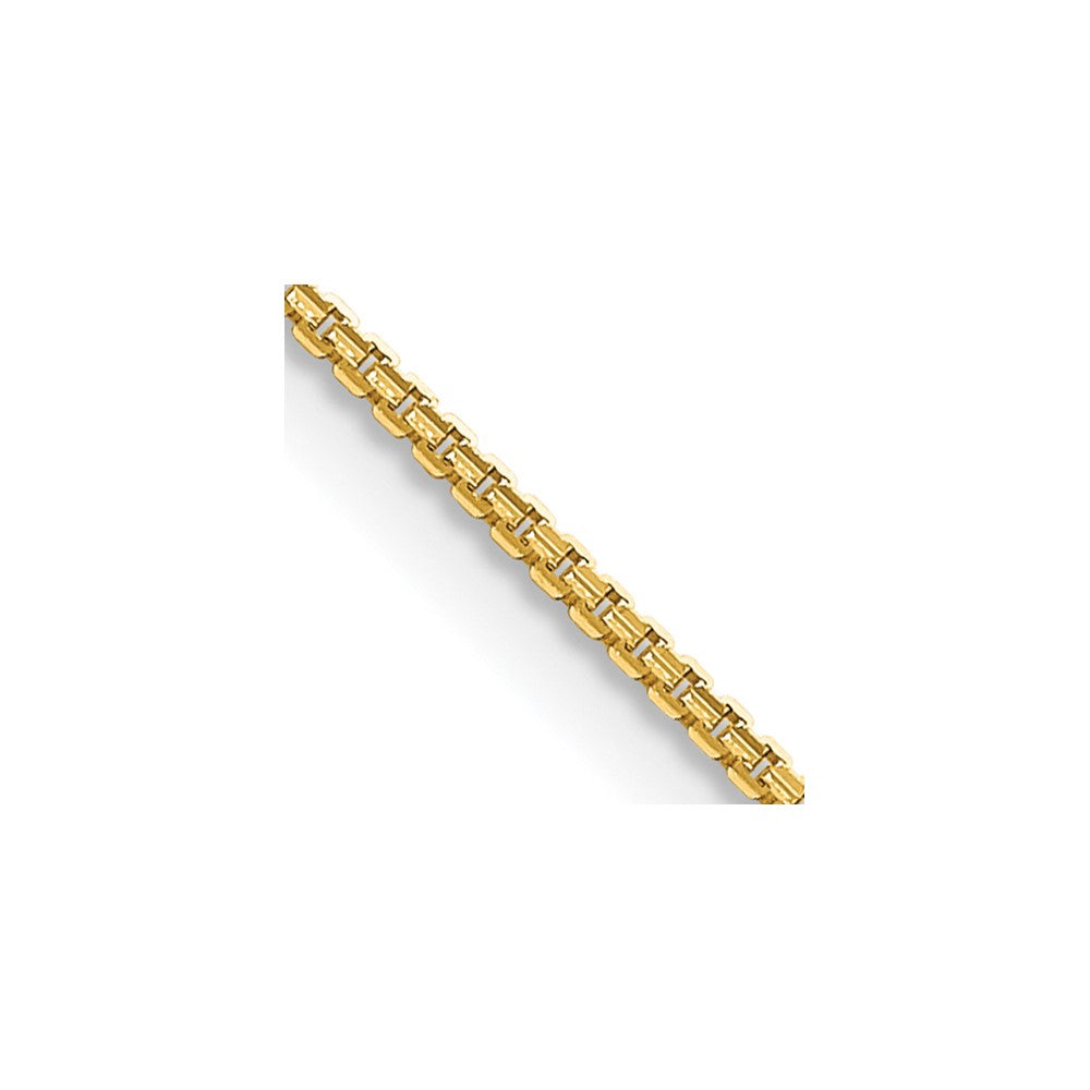 14K 1.3mm Concave Box Chain