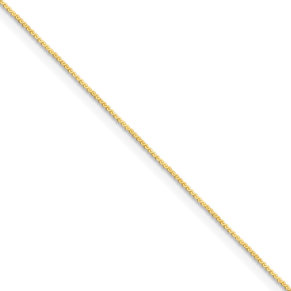 14K 0.8mm Serpentine Chain