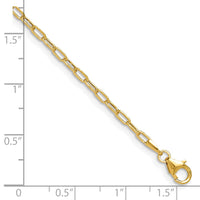 Load image into Gallery viewer, 14k 2.2mm Semi-Solid Beveled D/C Paperclip Chain
