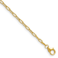 Load image into Gallery viewer, 14k 2.2mm Semi-Solid Beveled D/C Paperclip Chain
