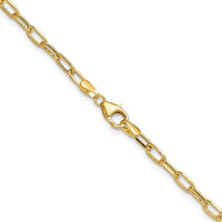 Load image into Gallery viewer, 14k 3.0mm Semi-Solid Beveled D/C Paperclip Chain
