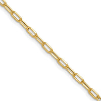 Load image into Gallery viewer, 14k 3.0mm Semi-Solid Beveled D/C Paperclip Chain
