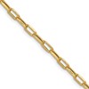 14k 3.7mm Semi-Solid Beveled D/C Paperclip Chain