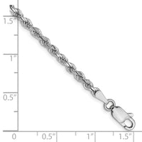 Load image into Gallery viewer, 14K White Gold 2.75mm Diamond-Cut Rope Chain
