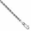 14K White Gold 2.75mm Diamond-Cut Rope Chain