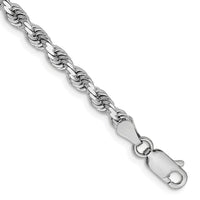 Load image into Gallery viewer, 14K White Gold 3.25mm Diamond-Cut Rope Chain
