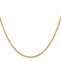 Load image into Gallery viewer, 14k 2.00mm Diamond-Cut Lightweight Rope Chain
