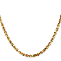 Load image into Gallery viewer, 14k 4mm Diamond-Cut Lightweight Rope Chain

