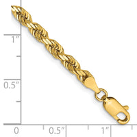 Load image into Gallery viewer, 14k 4mm Diamond-Cut Lightweight Rope Chain
