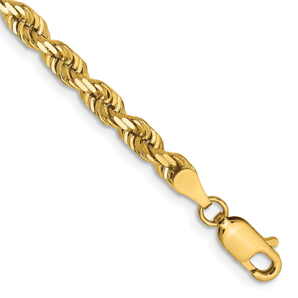 14k 4mm Diamond-Cut Lightweight Rope Chain