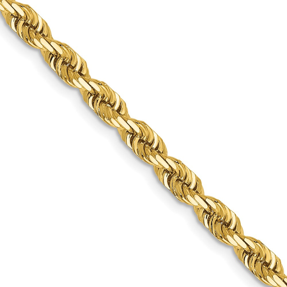 14k 4mm Diamond-Cut Lightweight Rope Chain