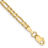 14k 3mm Concave Open Figaro Chain