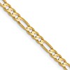 14k 3mm Concave Open Figaro Chain
