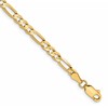 14k 4mm Concave Open Figaro Chain